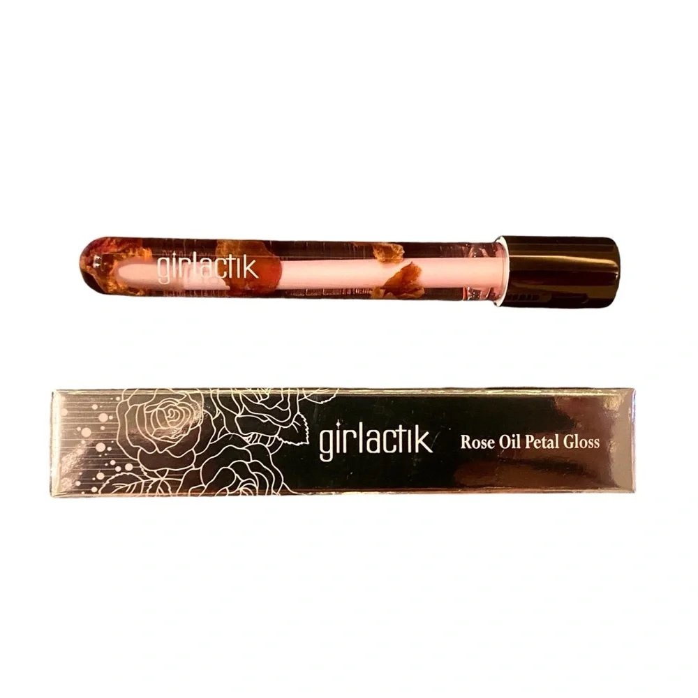Girlactik Rose Oil Clear Petal Gloss in La Rose 5g/.176 OZ